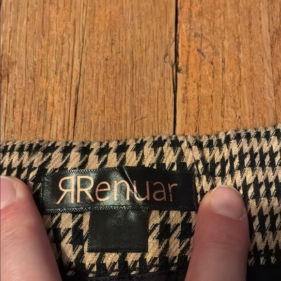 Renuar Beige and Black Checkered Wide Leg Pants - Picture 2 of 14